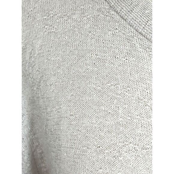 Lafayette 148 XL Cardigan Sweater Beige Ruched Sides Button 1/2 Sleeve - Picture 9 of 13